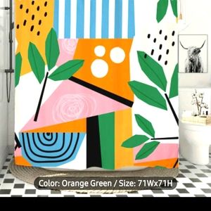 ABSTRACT SHOWER CURTAIN  BRAND NEW